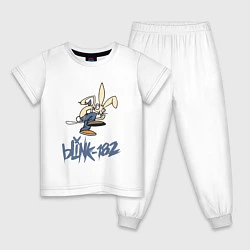 Пижама хлопковая детская BLINK-182, цвет: белый