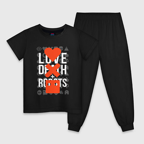 Детская пижама LOVE DEATH ROBOTS LDR / Черный – фото 1