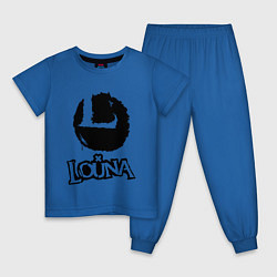 Пижама хлопковая детская Louna цвета синий — фото 1