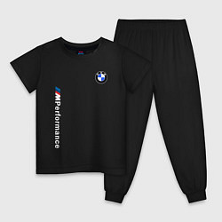 Пижама хлопковая детская BMW M PERFORMANCE 2020, цвет: черный
