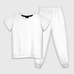 Пижама хлопковая детская TES - Приплыли, цвет: белый
