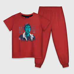 Пижама хлопковая детская Jughead, цвет: красный
