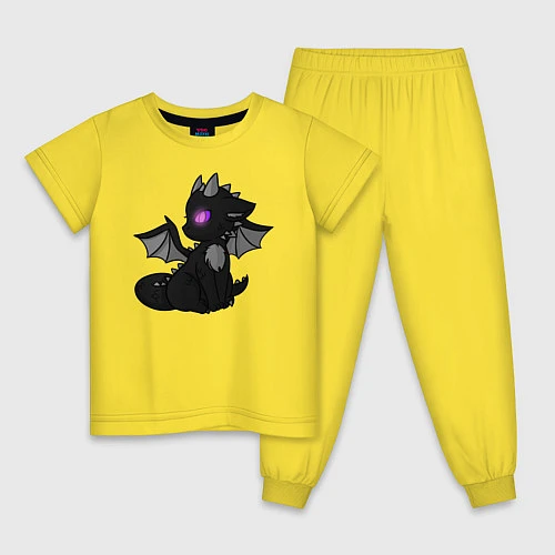 Детская пижама Эндар дракон / Желтый – фото 1