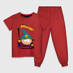 Пижама хлопковая детская CARTMAN, цвет: красный