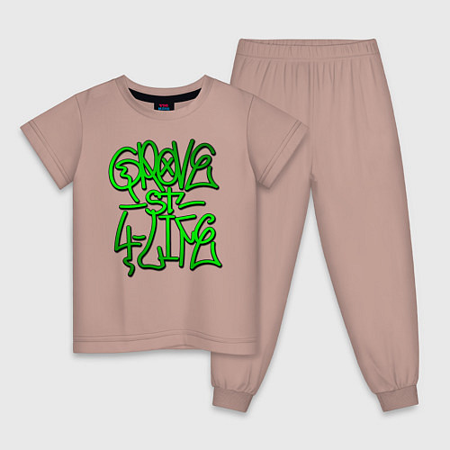 Детская пижама GTA Tag GROVE / Пыльно-розовый – фото 1