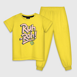 Пижама хлопковая детская Ruh-Roh !, цвет: желтый