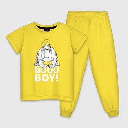 Пижама хлопковая детская Good boy!, цвет: желтый