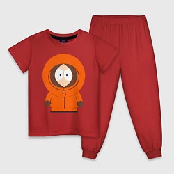 Пижама хлопковая детская КЕННИ, цвет: красный