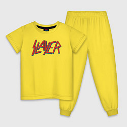 Пижама хлопковая детская Slayer 27, цвет: желтый
