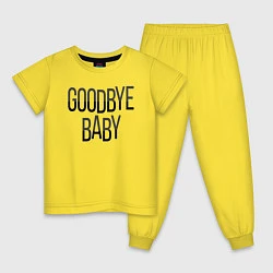 Пижама хлопковая детская Goodbye, цвет: желтый