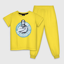Пижама хлопковая детская Leonard Hofstadter, цвет: желтый