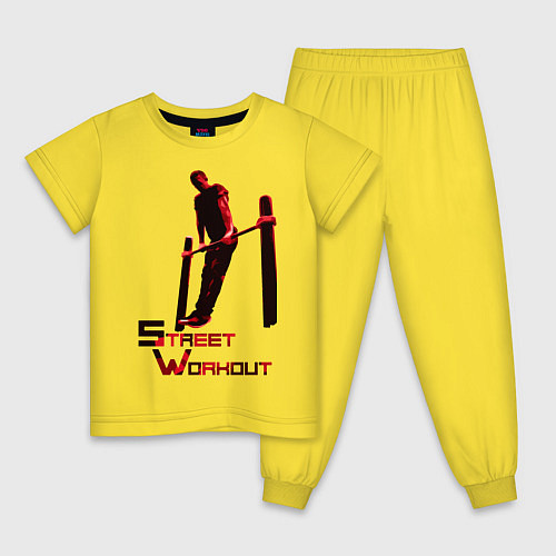 Детская пижама Street Workout Выход Силой / Желтый – фото 1