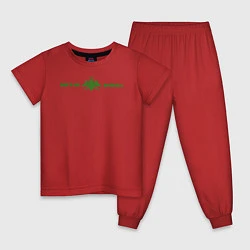 Пижама хлопковая детская Погран Войска, цвет: красный