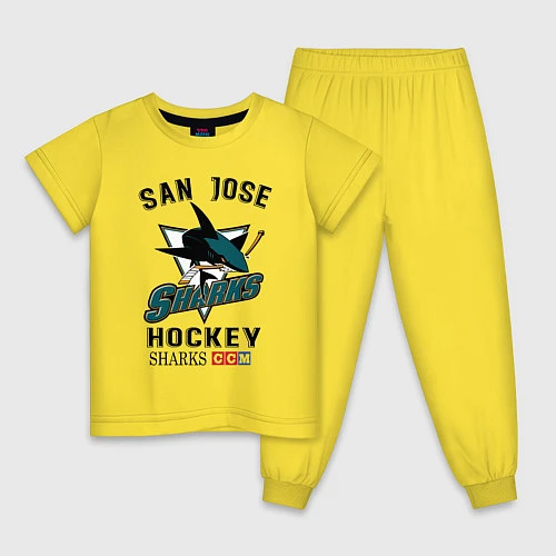 Детская пижама SAN JOSE SHARKS / Желтый – фото 1