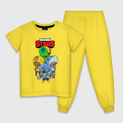 Детская пижама Brawl Stars Leon Quattro / Желтый – фото 1
