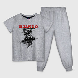 Пижама хлопковая детская Django, цвет: меланж