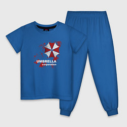 Пижама хлопковая детская Umbrella, цвет: синий