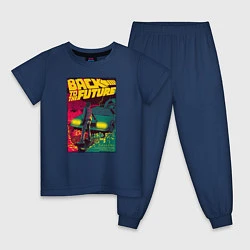 Пижама хлопковая детская Back to the Future, цвет: тёмно-синий