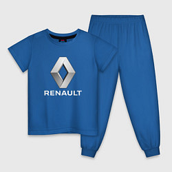 Пижама хлопковая детская RENAULT, цвет: синий