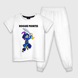 Пижама хлопковая детская ROGUE MORTIS BRAWL STARS, цвет: белый