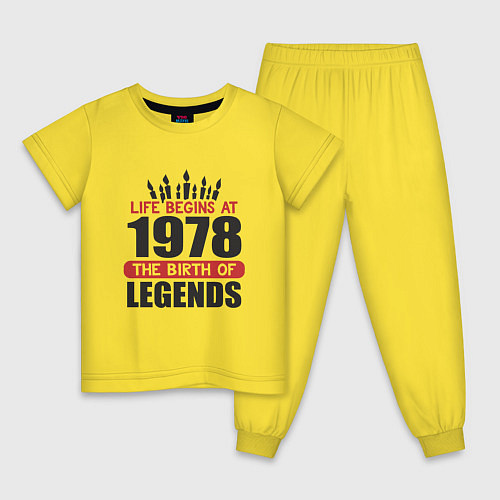 Детская пижама 1978 - рождение легенды / Желтый – фото 1