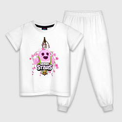 Пижама хлопковая детская Sakura Spike Brawl Stars, цвет: белый