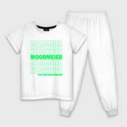 Пижама хлопковая детская PAYTON MOORMEIER - ТИКТОК, цвет: белый