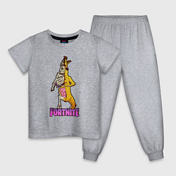 Пижама хлопковая детская Peely Fortnitemare, цвет: меланж