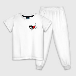 Пижама хлопковая детская ТИКТОКЕР - PAYTON MOORMEIE, цвет: белый