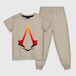 Пижама хлопковая детская Assassins Creed, цвет: миндальный