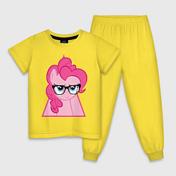 Пижама хлопковая детская Pinky Pie hipster, цвет: желтый