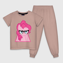 Пижама хлопковая детская Pinky Pie hipster, цвет: пыльно-розовый