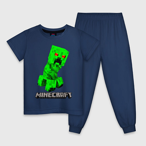 Детская пижама MINECRAFT CREEPER / Тёмно-синий – фото 1