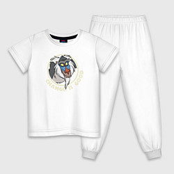 Пижама хлопковая детская Рафики, цвет: белый