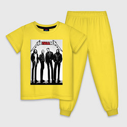 Пижама хлопковая детская Metallica 13, цвет: желтый