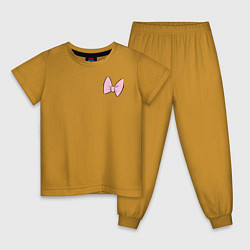 Пижама хлопковая детская Team Webby, цвет: горчичный