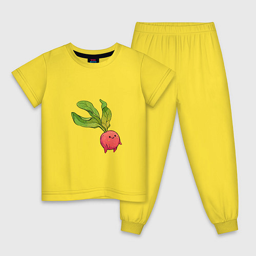 Детская пижама Милая редиска / Желтый – фото 1