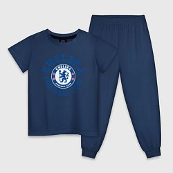 Пижама хлопковая детская Chelsea FC, цвет: тёмно-синий