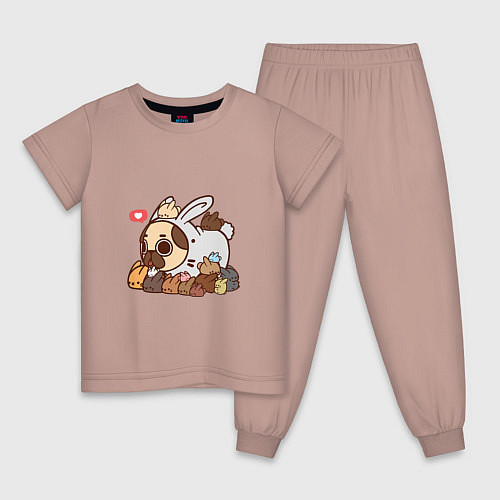 Детская пижама Свой, среди чужих / Пыльно-розовый – фото 1