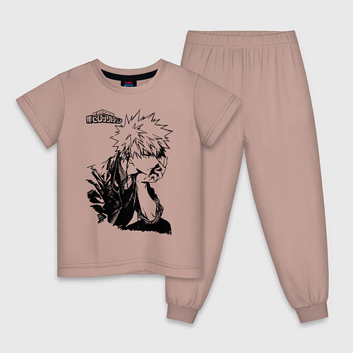 Детская пижама Моя геройская академия / Пыльно-розовый – фото 1