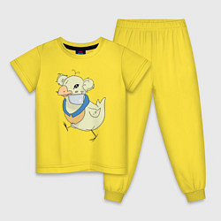 Пижама хлопковая детская Химико Тога, цвет: желтый