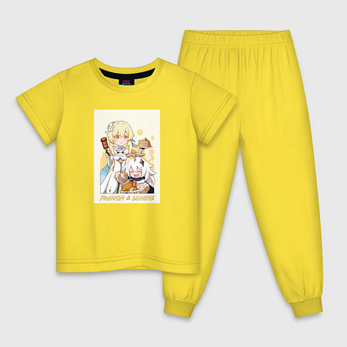 Детская пижама Genshin Impact / Желтый – фото 1