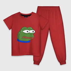 Пижама хлопковая детская Pepe MonkaS, цвет: красный
