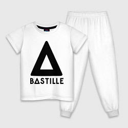 Пижама хлопковая детская Bastille, цвет: белый
