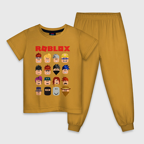Детская пижама ROBLOX / Горчичный – фото 1