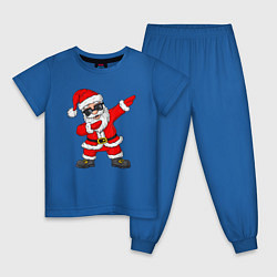 Пижама хлопковая детская Dabing Santa, цвет: синий