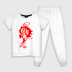 Пижама хлопковая детская Emma, цвет: белый