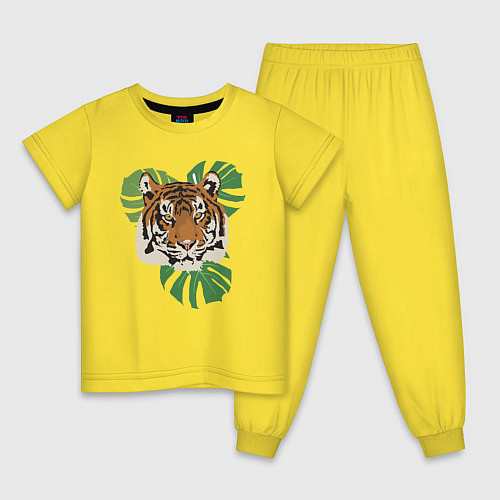 Детская пижама Тигр в джунглях / Желтый – фото 1