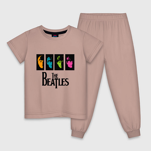 Детская пижама Всемирный день The Beatles / Пыльно-розовый – фото 1