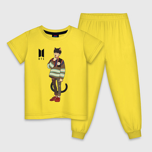 Детская пижама BTS Cat / Желтый – фото 1